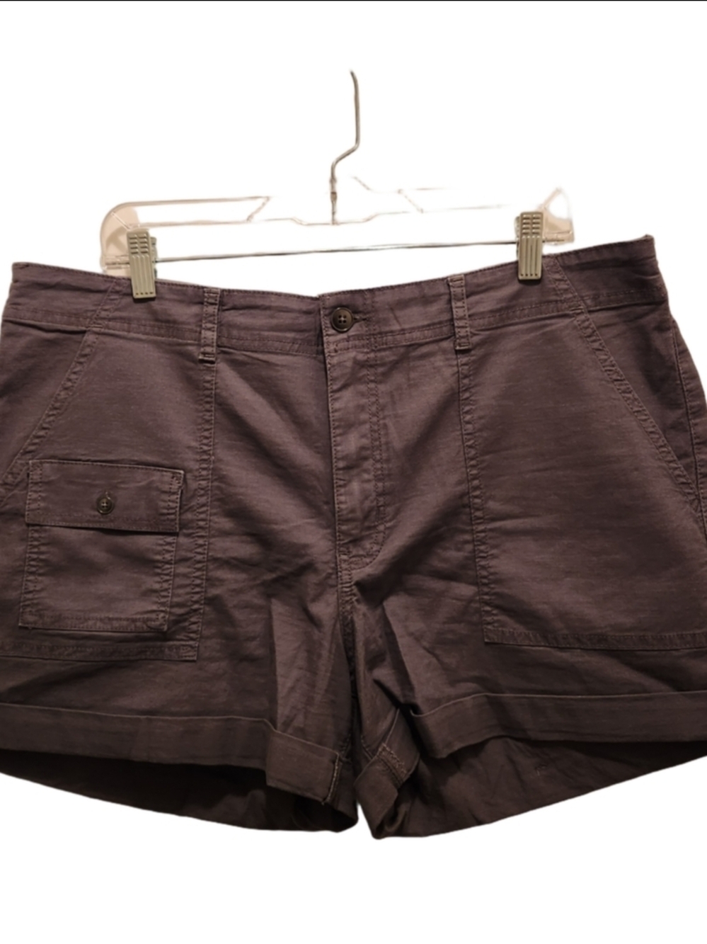 Time and Tru Gray Cargo Pocket Women's Shorts